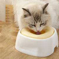 1.5L Floating Dog Water Bowl with Stable Base Large Capacity Adjustable Water Output Anti-spill Pet Slow Water Feeder Dog Stuff