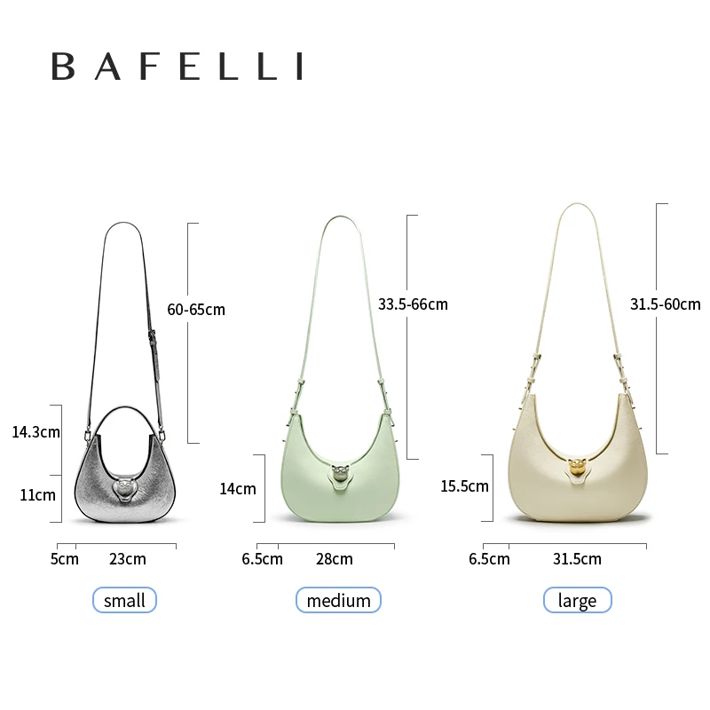 BAFELLI 2024 NEW WOMEN\'S HANDBAG CAT SERIES GENUINE LEATHER LUXURY BRAND FASHION RETRO STYLE SHOULDER HOBOS FLAP BAGS FEMALE