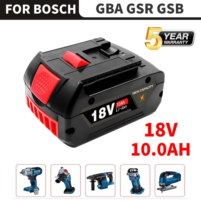 

High-Performance For BOSCH 18V 6.0Ah LITHIUM-ION BATTERY GBA 18V 4.0/5.0 Ah Professional GBA GSR GSB BAT609 Rechargeable Battery