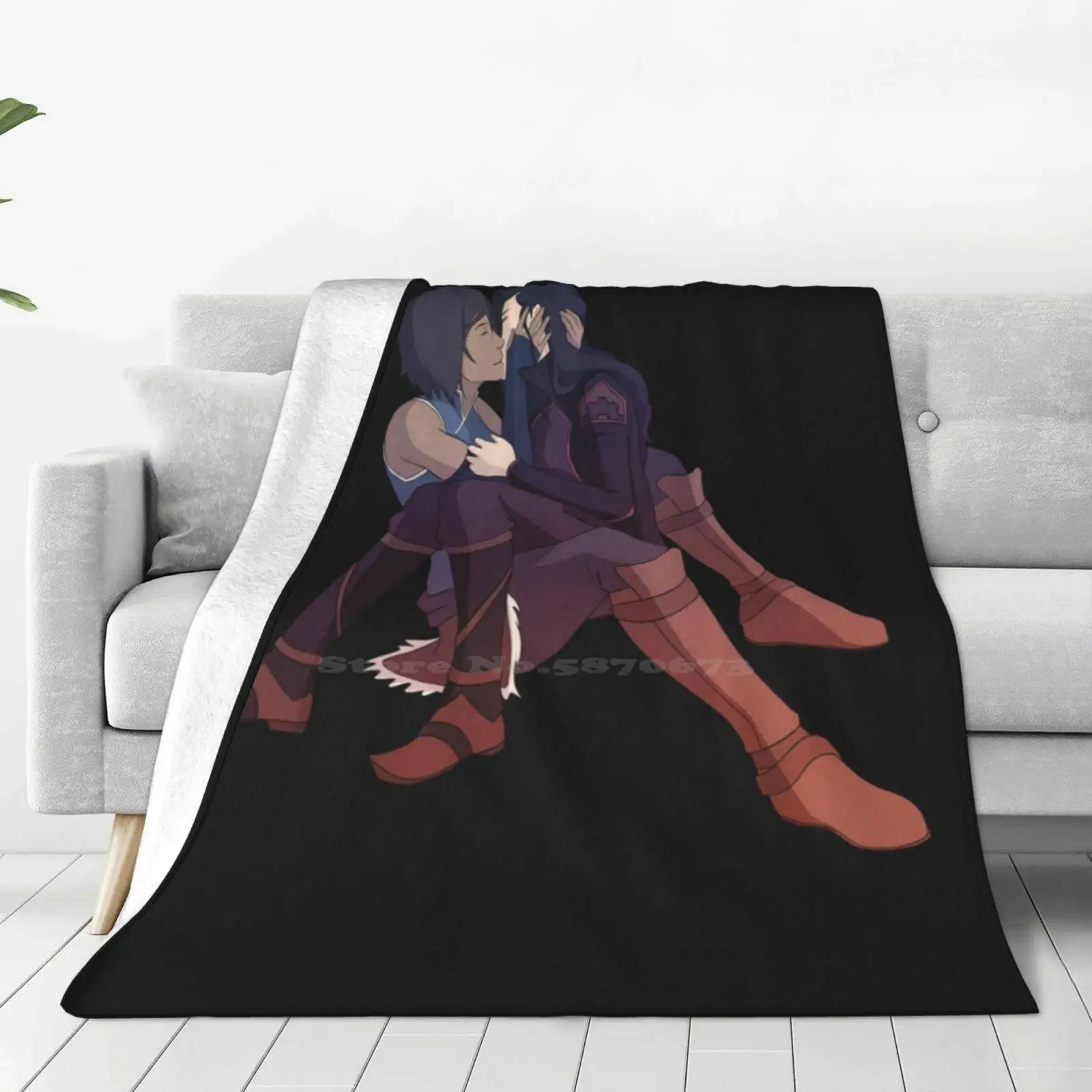 Korrasami Trend Style Funny Fashion Soft Throw Blanket Korrasami Fanart