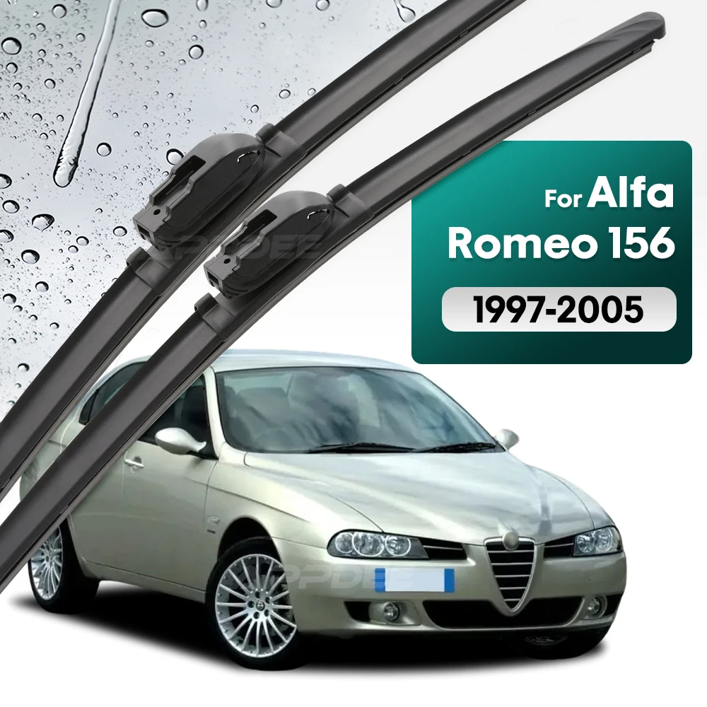 

Silicone & rubber Front Wiper Blades Set For Alfa Romeo 156 1997 - 2005 Windshield Windscreen Window Brush 22"+20"