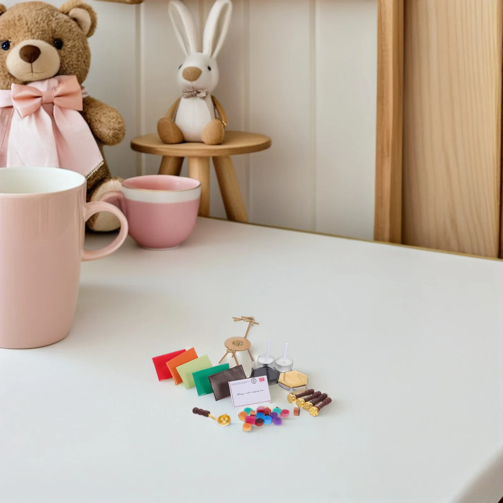 

Dollhouse Sealing Stamper Accessories Decor Supplies Christmas Decorations Simulation Wax Mini Stamps and Tools Holiday