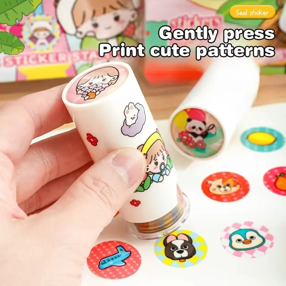 

1 Set Children's Reward Stamp Toys Magic Seal Children's Color Sticker Toy Seamless Waterproof Textbook Desk Stamp Stickers