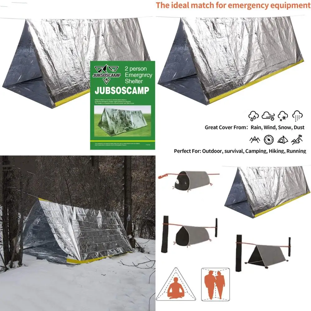 خيمة مايلر مقاومة للماء لشخصين، 59 × 98.4 للتخييم والمشي لمسافات طويلة