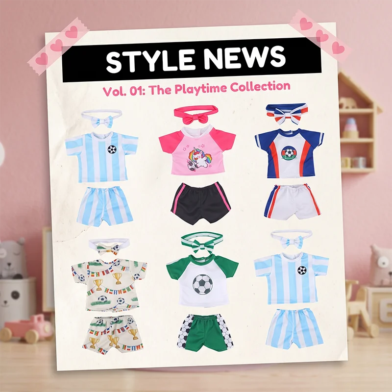 Football Soccer Uniform Sneakers For 43cm Baby Doll Clothes Accessories And 18 Inch American Doll Girl's Toys Our Generation