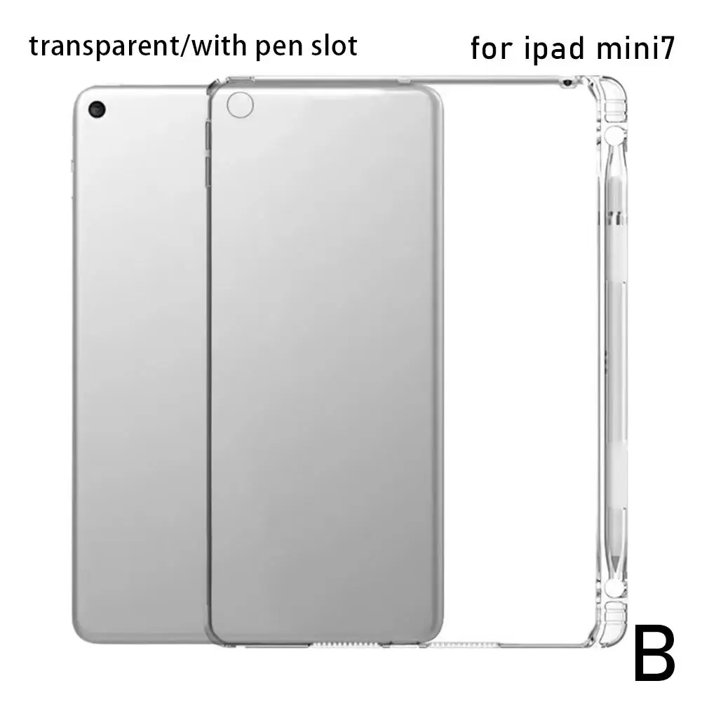 For Ipad Mini7 Transparent Protective Cover TPU Soft Apple HD Anti-fall With Cover Can Protective Tablet Shell TPU Pen DIY Z4S0