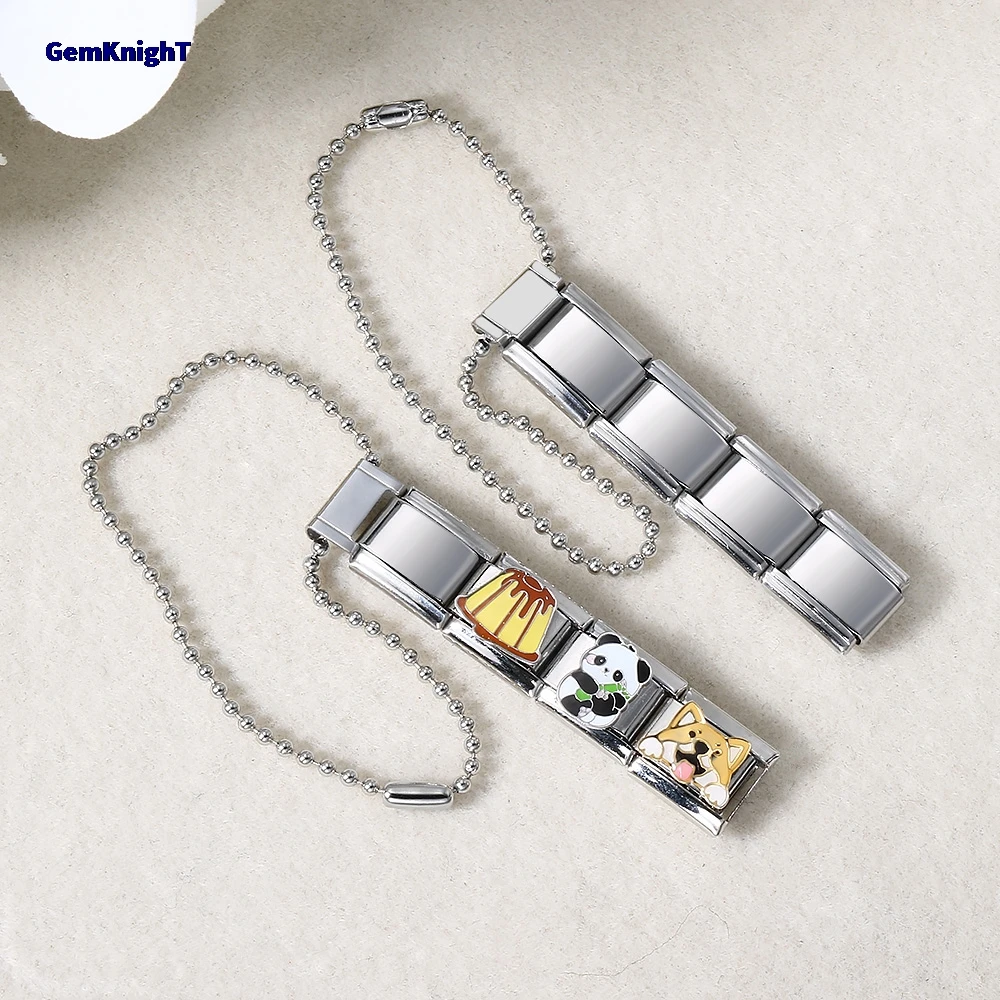 Fashion Fit 9 mm italienisches Charm-Telefonseil aus Edelstahl mit bunten Perlen, Kette, Schlüsselanhänger, Schmuckherstellung, DIY-Geschenk für Frauen – Detail 7