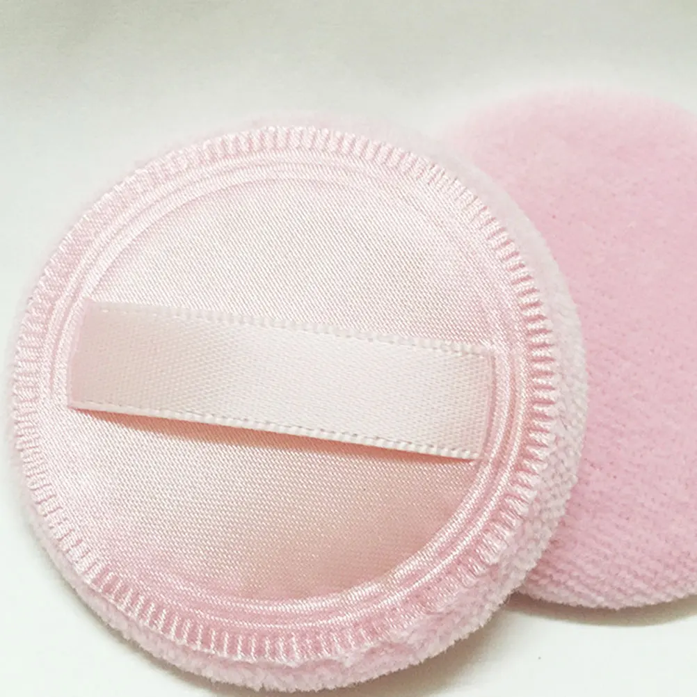 

8 Pcs Round Cotton Loose Face Foundation Blush Pink Makeup Sponges Soft Powder Sponge Powder Puff Durable Non Toxic