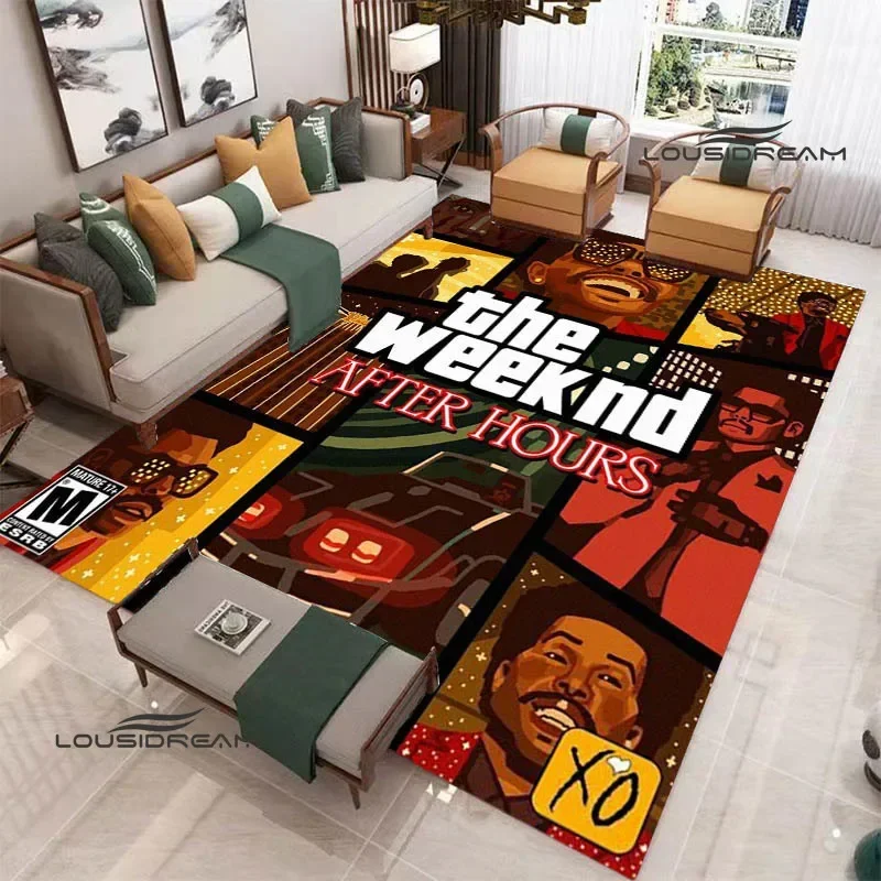 Singer The Weeknd printed Carpet Non -slip carpet Yoga mat carpets for living room area rug Door pad bedroom decor birthday gift