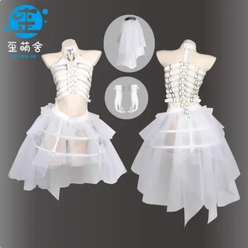 Corpse Bride Costume Original Wedding Dress Fluffy Skirt Lovely Demon Halloween…