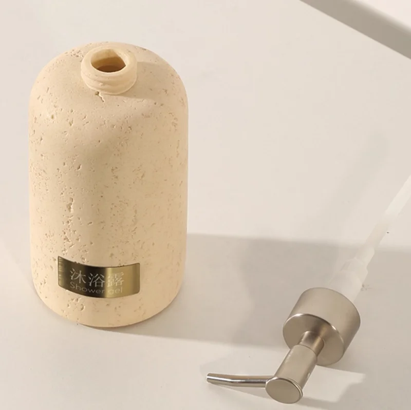 

Дозатор мыла с этикеткой, Стойка для ванной комнаты, Бутылка для лосьона с каменным туннелем ветра, Украшение дома, Комната для хранения, Травертин, Поднос