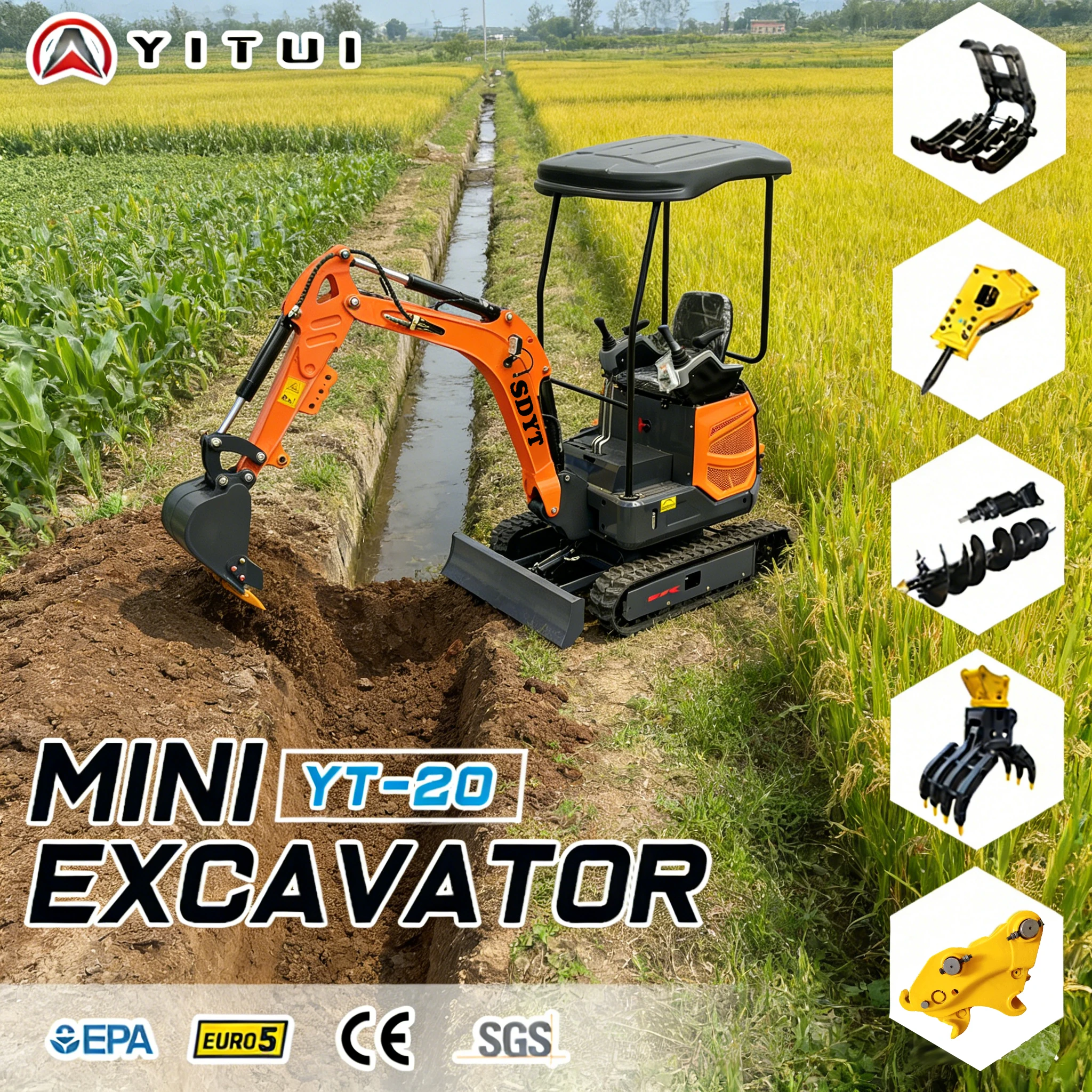 

Customized Excavator For Mining Demolition Residential Renovation Irrigation Trenching Pipeline Installation