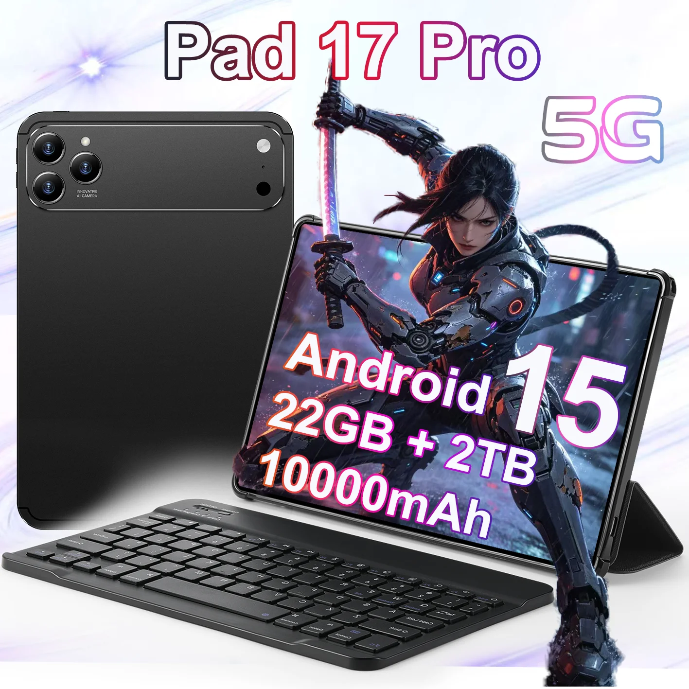 

SALE 2026 NEW Original Pad 17 Pro Tablet PC 10.1 inch Global Edition HD screen 22GB Dual Card Snapdragon 8
