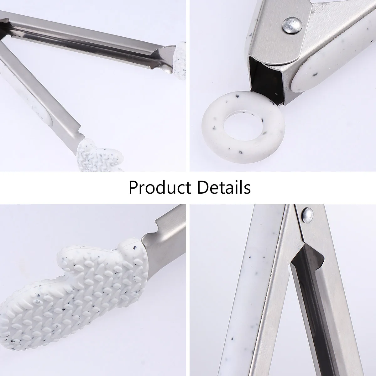 

Christmas Food Tong Kitchen Clip Bread Tongs Stainless Steel Serving Tool Multipurpose Barbecue Steak Grip Gloves Shaped Design