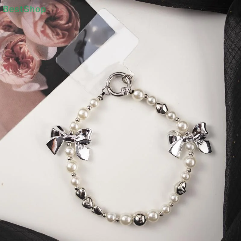 Korean Bowknot Short Hand Wrist Lanyard Pendant Phone Strap For Cell Phone Earphone Backpack Camera Chain Anti-lost Hanging Rope