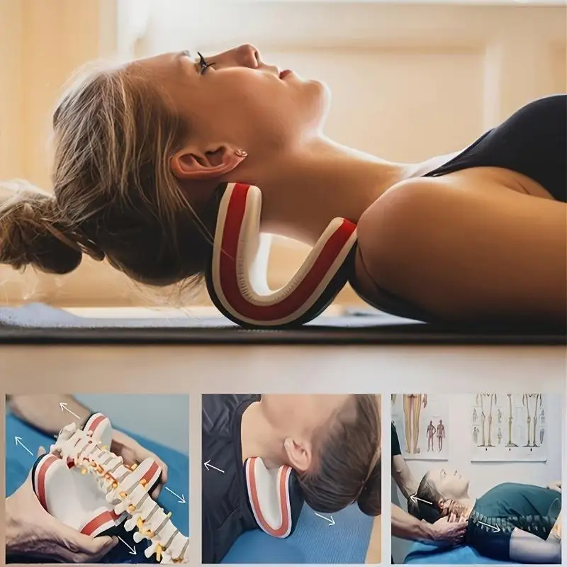 1Pc Neck Stretcher Orthopedic Traction Pillow Relief Neck Cervical Traction Pillow Portable Cervical Massage Pillow Neck Device