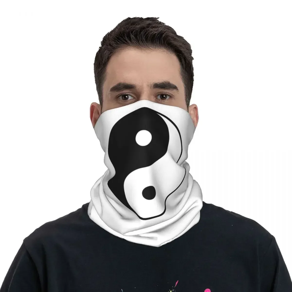 Asian Yin Yang Symbol Bandana Neck ghetta stampato Face Scarf multifunzione FaceMask Running For Men Women Adult All Season