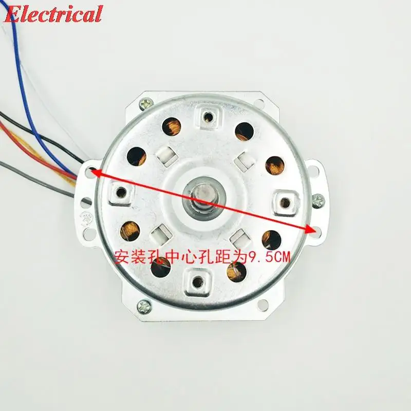 1pc 80mm 220V 50Hz In 75W Out 23W 1300/1350RPM Cold Warm Fan Motor Water Cool Air Conditioner 6 Wire 3 Position Speed Regulator