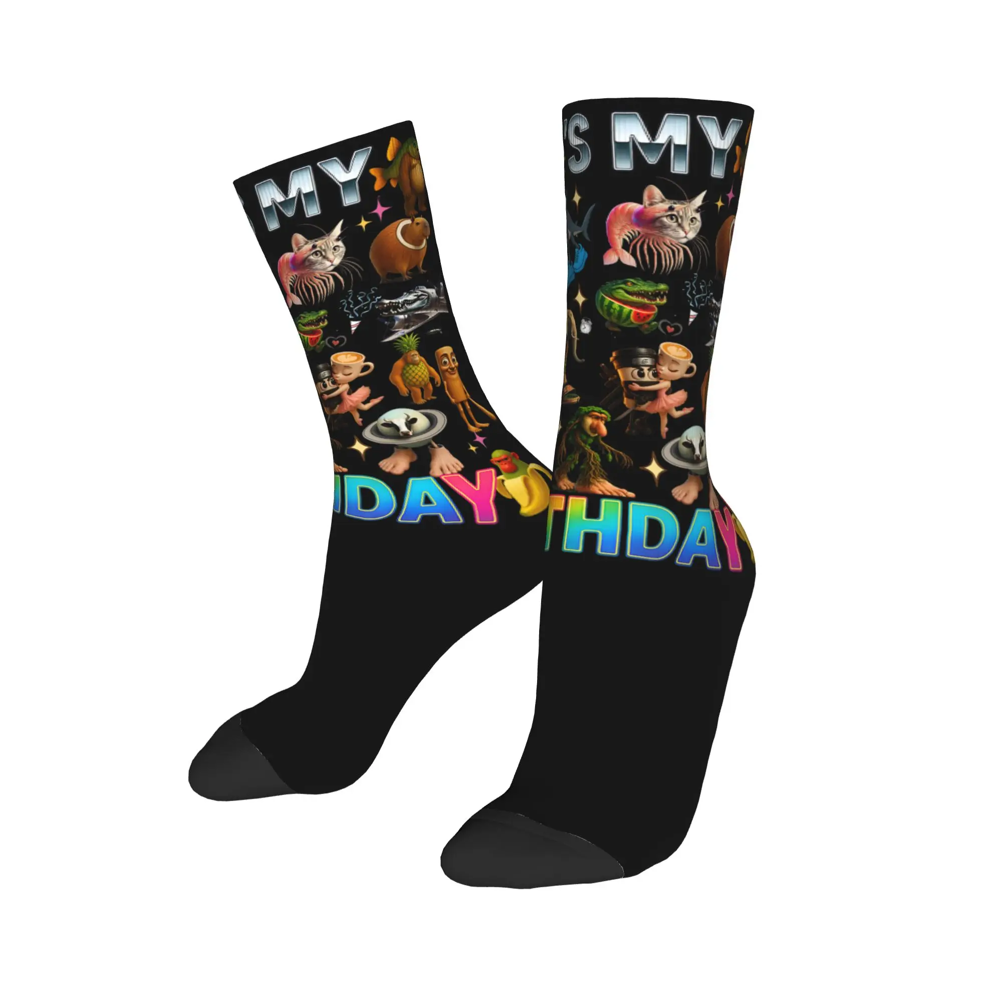 Italian Brain Rot Characters Brainrot Socks Men Women Polyester Fashion  Socks Crazy Spring Summer Autumn Winter Socks Gift