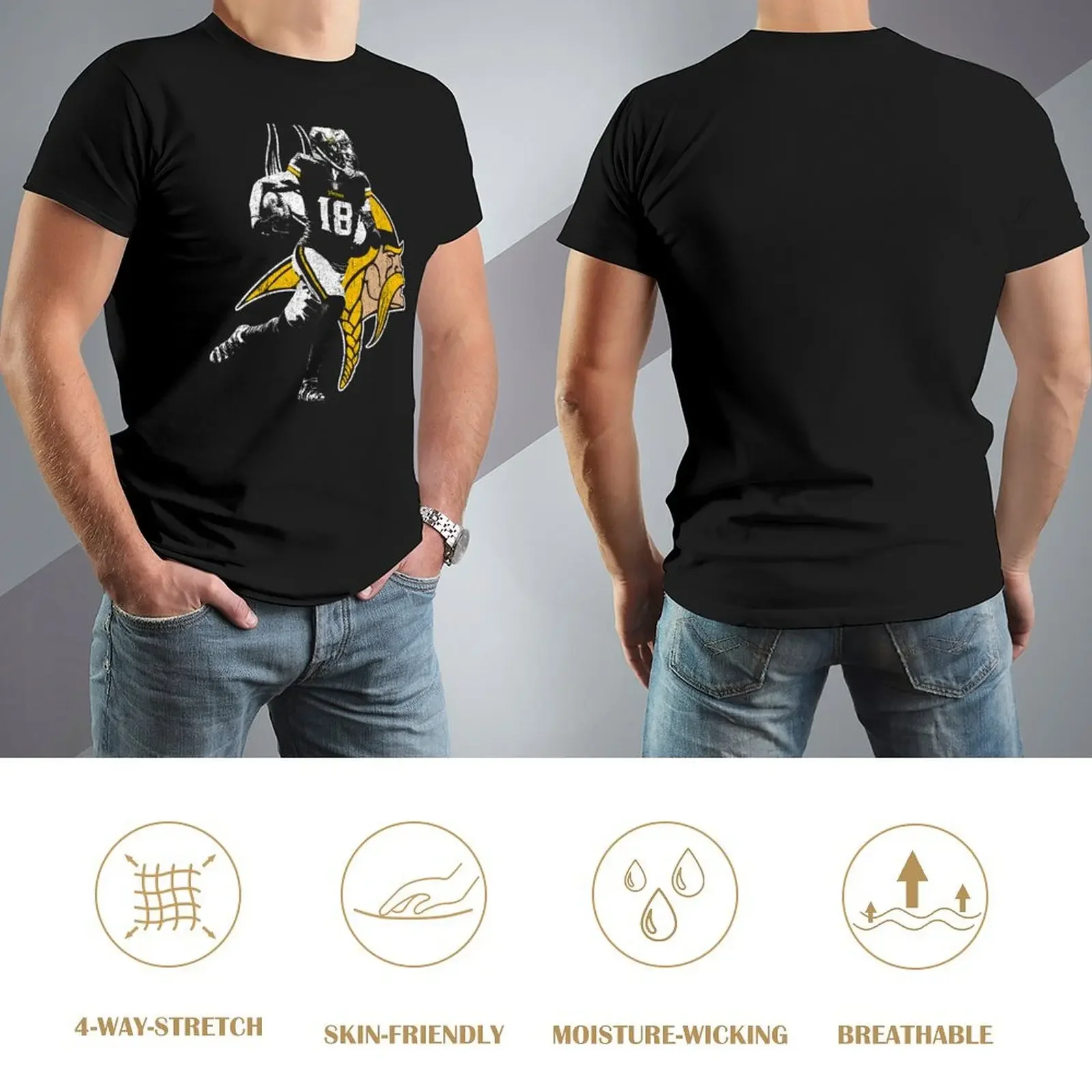 Justin Jefferson T-Shirt funny costumes custom t shirt sublime boys animal print mens funny t shirts