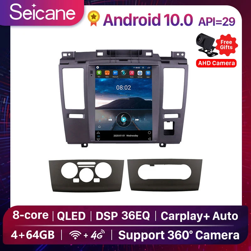 Seicane 9.7 Inch Android 10 Car Radio Multimedia Video Player For Nissan Tiida C11 2004-2013 Navi GPS For Tesla style screen dvd