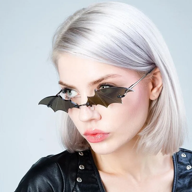 

Bat Sunglasses Women's Tide Street Shot Small Frame Sunglasses Women's Funny Dance SunglassesUV400