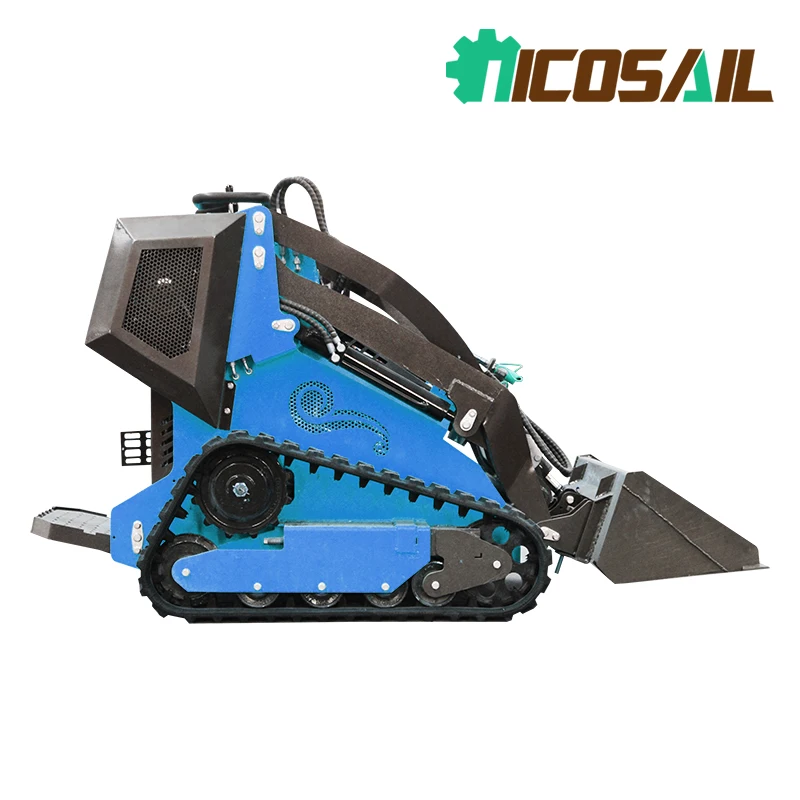 

Multi functional accessory hydraulic front loader small mini slip steering loader with Kubota EPA engine