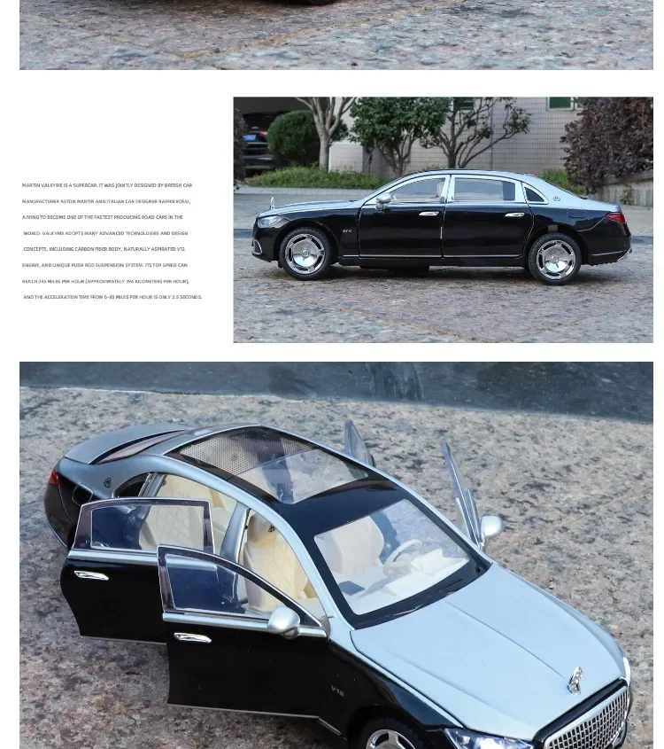 1:24 RC Auto Door S680 Alloy Car Model Sound Light Toy Diecast Alloy Car Model Collectible Gift