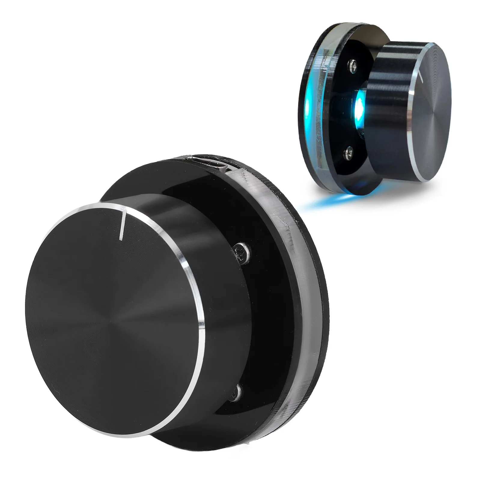 USB Volume Control Multimedia Controller Knob Professional USB Volume Control Knob 360 Degree Rotating with RGB Light for PC