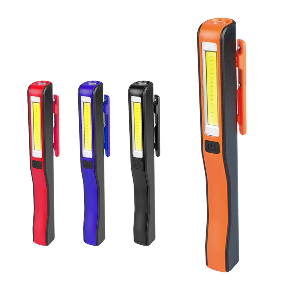 

Portable Pen Shape COB LED Flashlight USB Rechargeable Magnetic Work Light Lamp