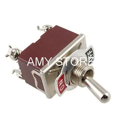 On/Off Double Pole Single Throw 2 Way Latching Toggle Switch 4 Screw Terminals