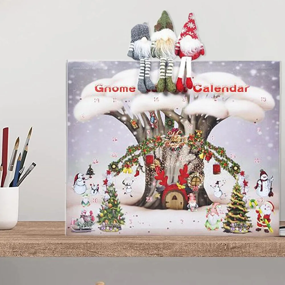 

Christmas Gnome Advent Calendar 2024, 24 Day Christmas Advent Calendar With Gnome Plush Toy for Children's Gift Christmas Decor