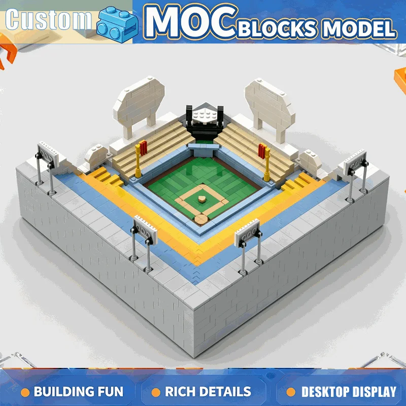 2778 PCS MOC Baseball Stadium Sports Arena Model Building Blocks Set Custom Puzzle Architecture DIY Creative Assembly Toy Gift