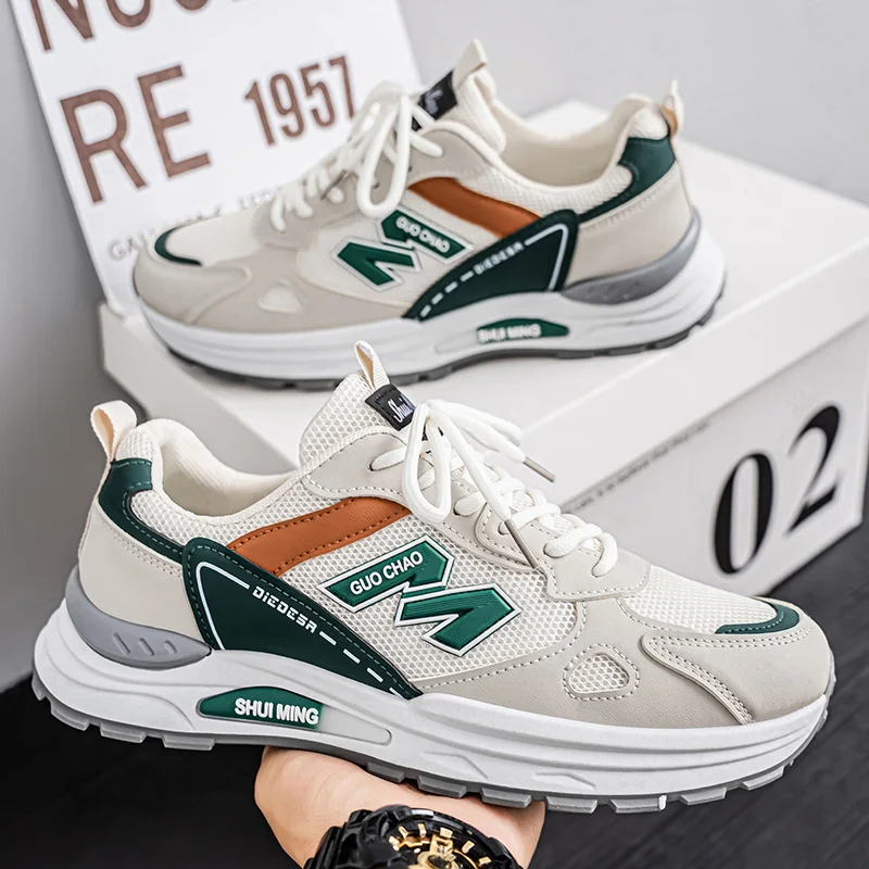 

Осенняя мужская спортивная обувь с дышащей сеткой, универсальная нескользящая повседневная обувь на мягкой подошве, легкие кроссовки