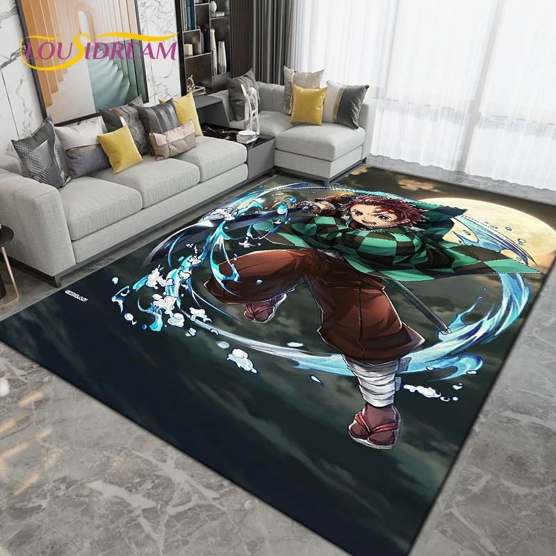 Cartoon Demon Slayer Area Rug Large,Carpet Rug for Living Room Children's Room Decoration,Kids Play Crawl Non-Slip Floor Mat - view 2