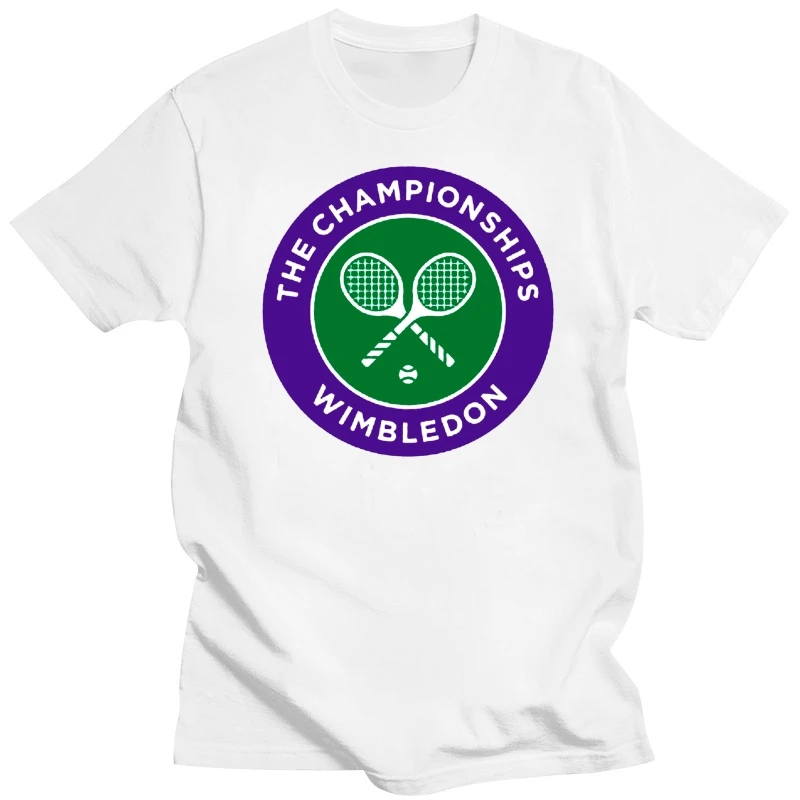 Wimbledon The Championship Tennis Grand Slam Men'S White T-Shirt Fashion  T Shirt Hot 2019 Man Clothes Fashion Casual Male Tees