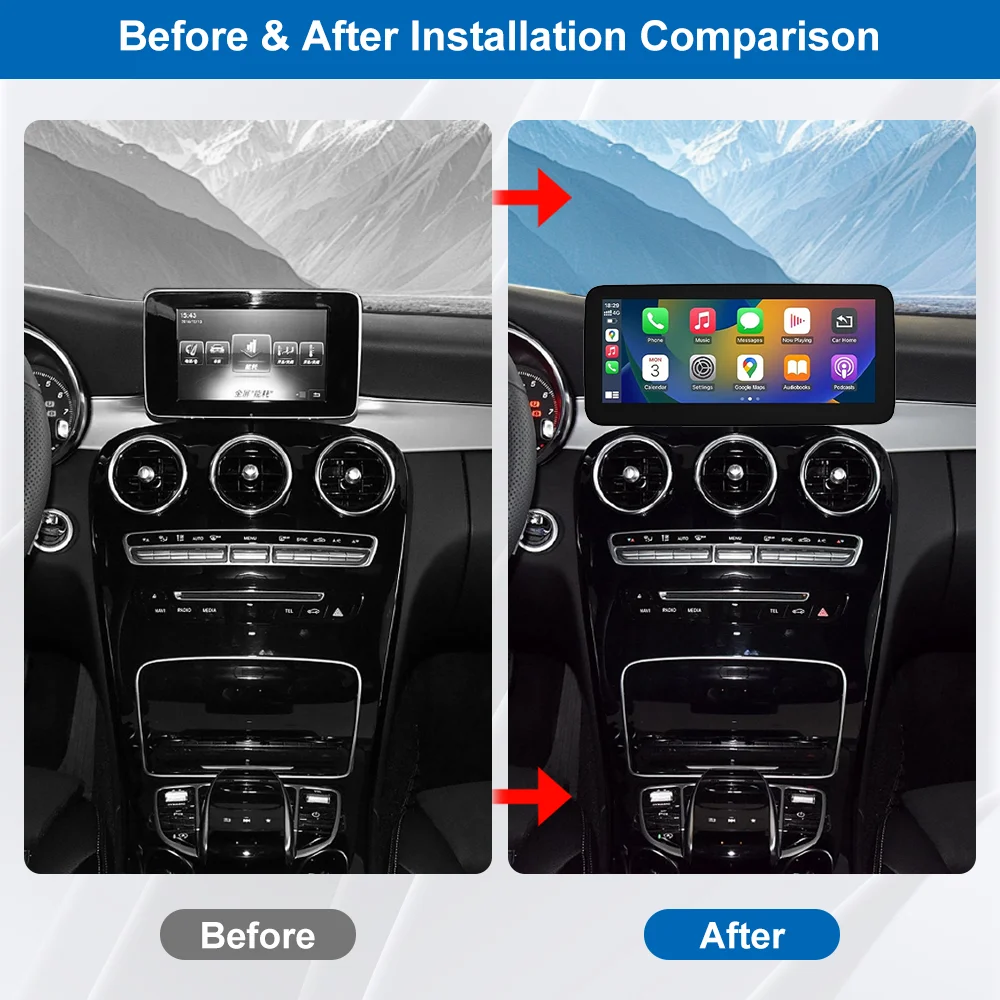 Wireless Carplay Android Auto Linux Screen Multimedia Radio Receiver 10.25''/12.3'' Car DVD Player For Mercedes Benz NTG5.0