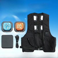 Heating/Cooling Vest with Semiconductor Technology, Dual-Temperature Construction Workwear with Fan System