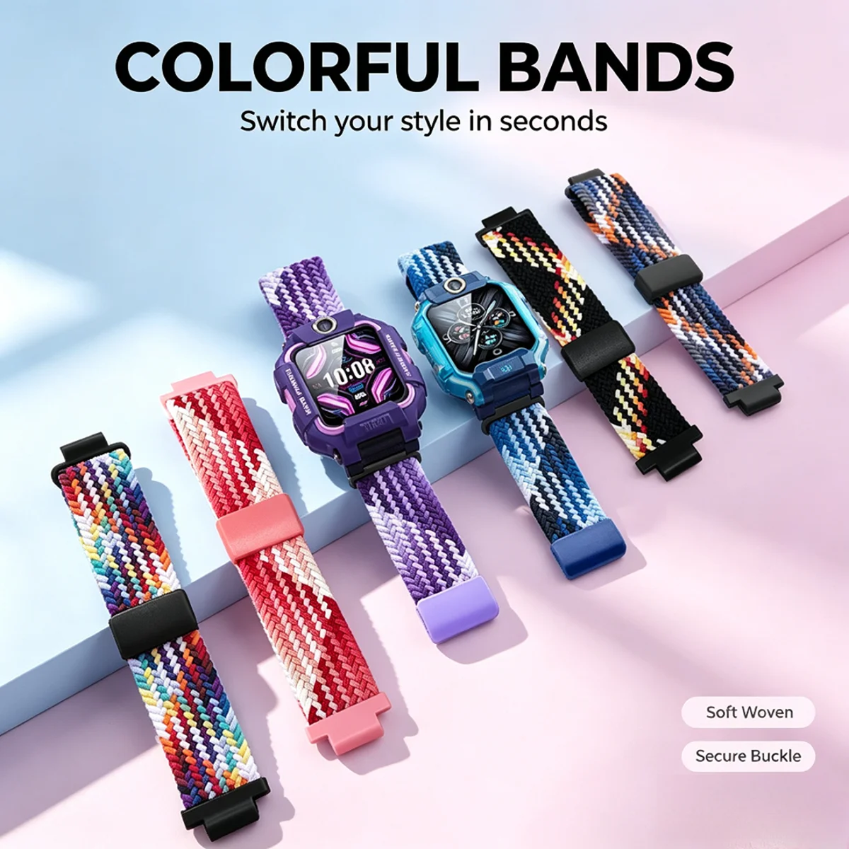 Magnetic Braided Bracelets For Imoo Kids Smart Watch Elastic Wristband For Imoo Xiaotiancai Watch Phone D2 Wristband Replacement