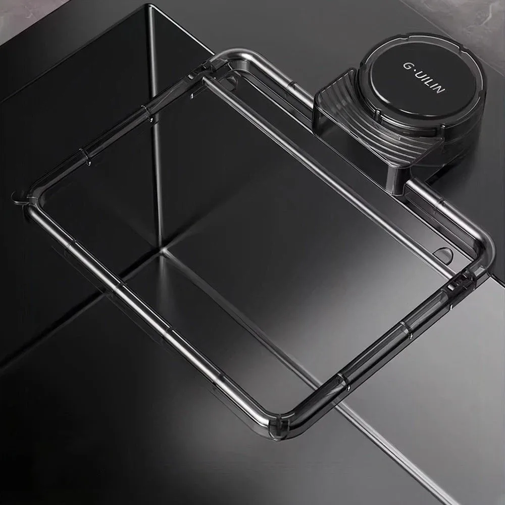 Suction Cup Kitchen Sink Filter Strong Load-Bearing Anti Clogging Sink Drainage Basket Fine Mesh Multi-Purpose Hanging Net Frame