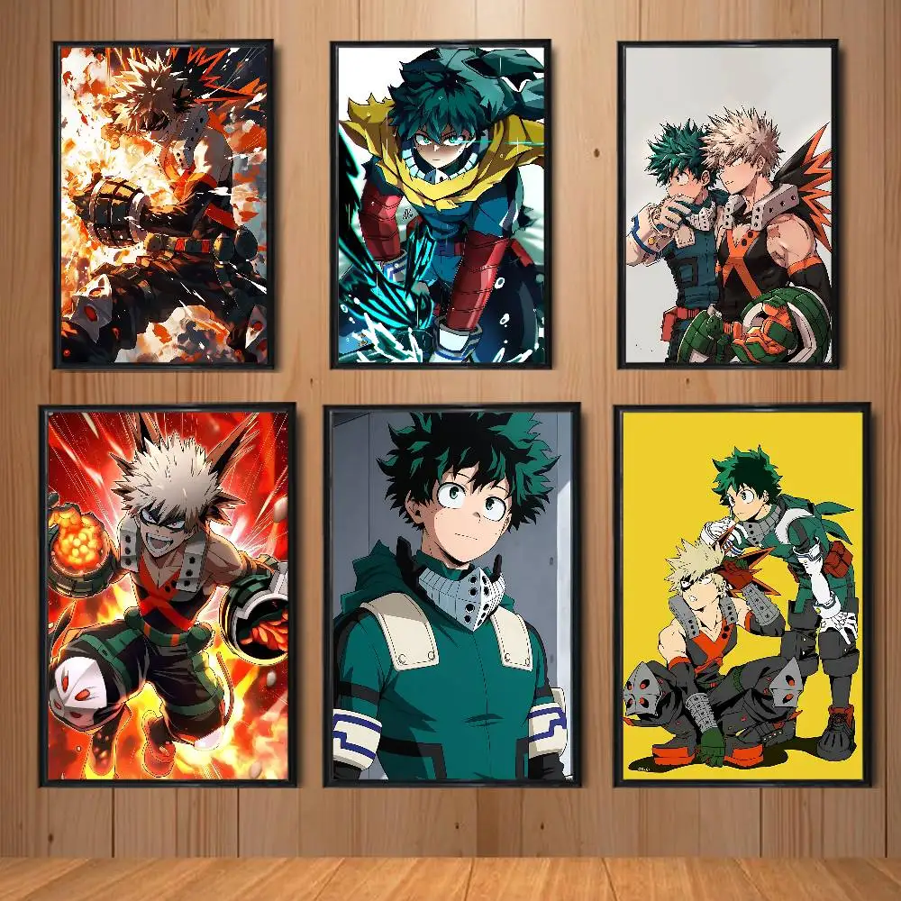 

Cool and stylish Deku Katsuki Bakugo MHA Poster Trendy Wall For Coffee Office Bar Decoration Best Sticker Printed On PP Paper
