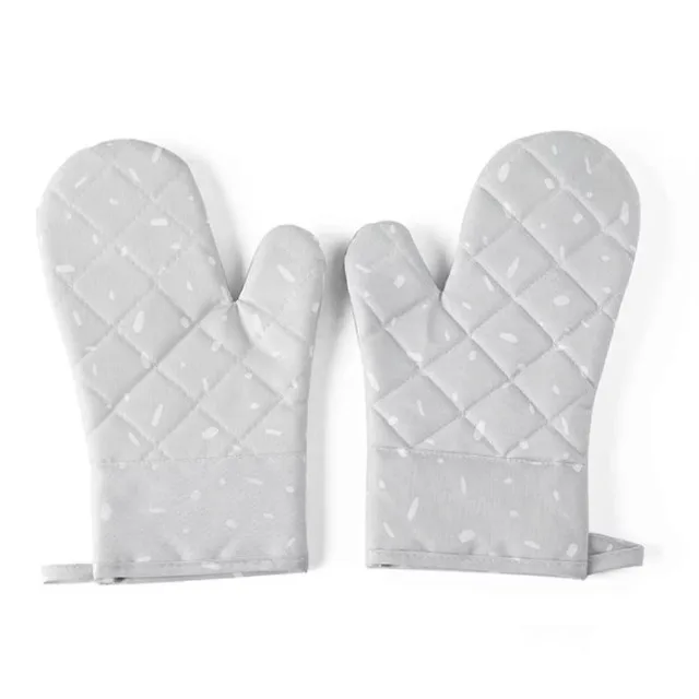 

New 1 Pair Microwave Glov BBQ Oven Baking Hot Pot Mitts Cooking Heat Resistant Kitchen Mittens
