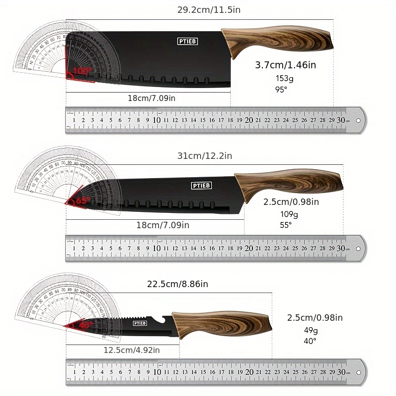 BAKULI Kitchen knife set combination, 5-piece set/10 piece set, to meet kitchen needs