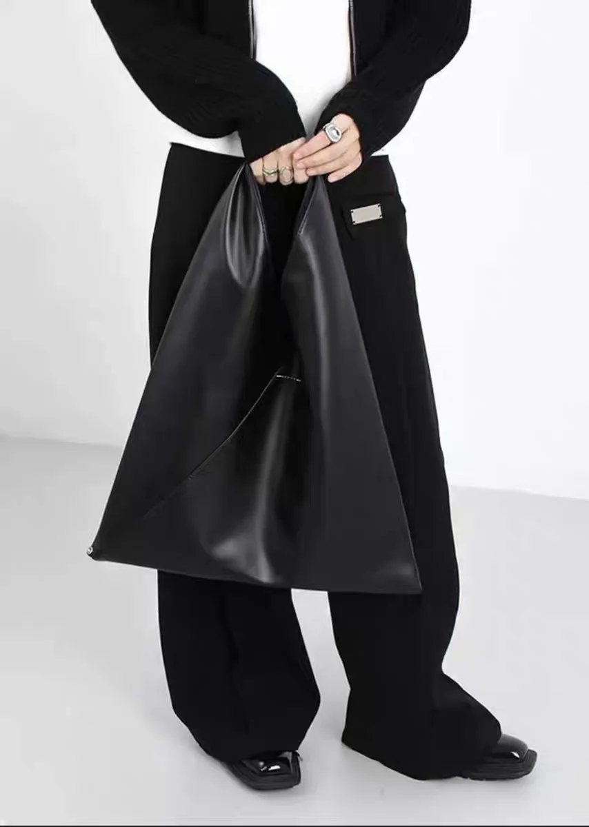 

MM6 Wind Small Leisure Sle Women's Large Capaci Commuter Tote Bag Genuine Leather oulder Bag Underarm e Bag