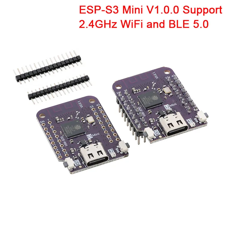 esp-s3-mini-v100-плата-lolin-wifi-bluetooth-iot-на-базе-esp32-s3fh4r2-esp32-s3-с-4-МБ-флеш-памяти-и-2-МБ-psram-совместимая-с-micropython-и-arduino