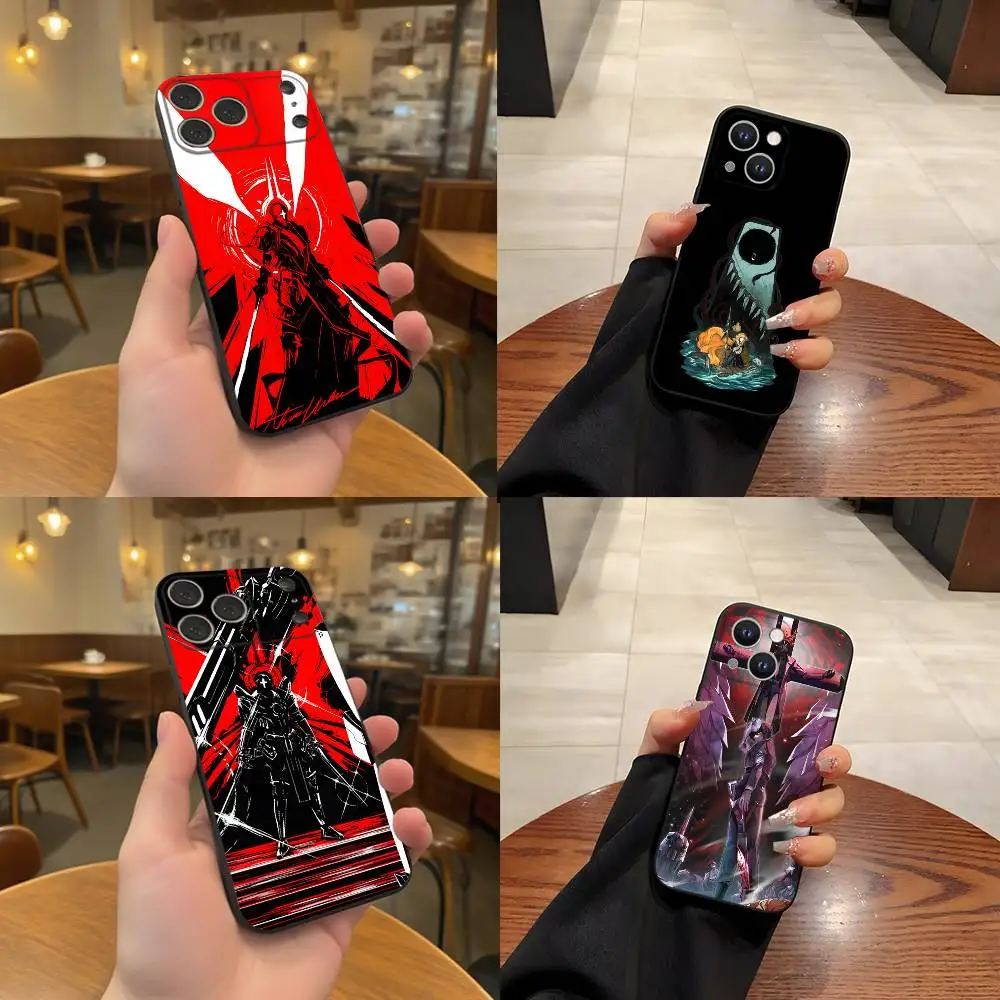 

L-Limbus Company Game Phone Case For iPhone 17,16,15,14,13,12,11,Pro,Max,Plus Black Soft Cover