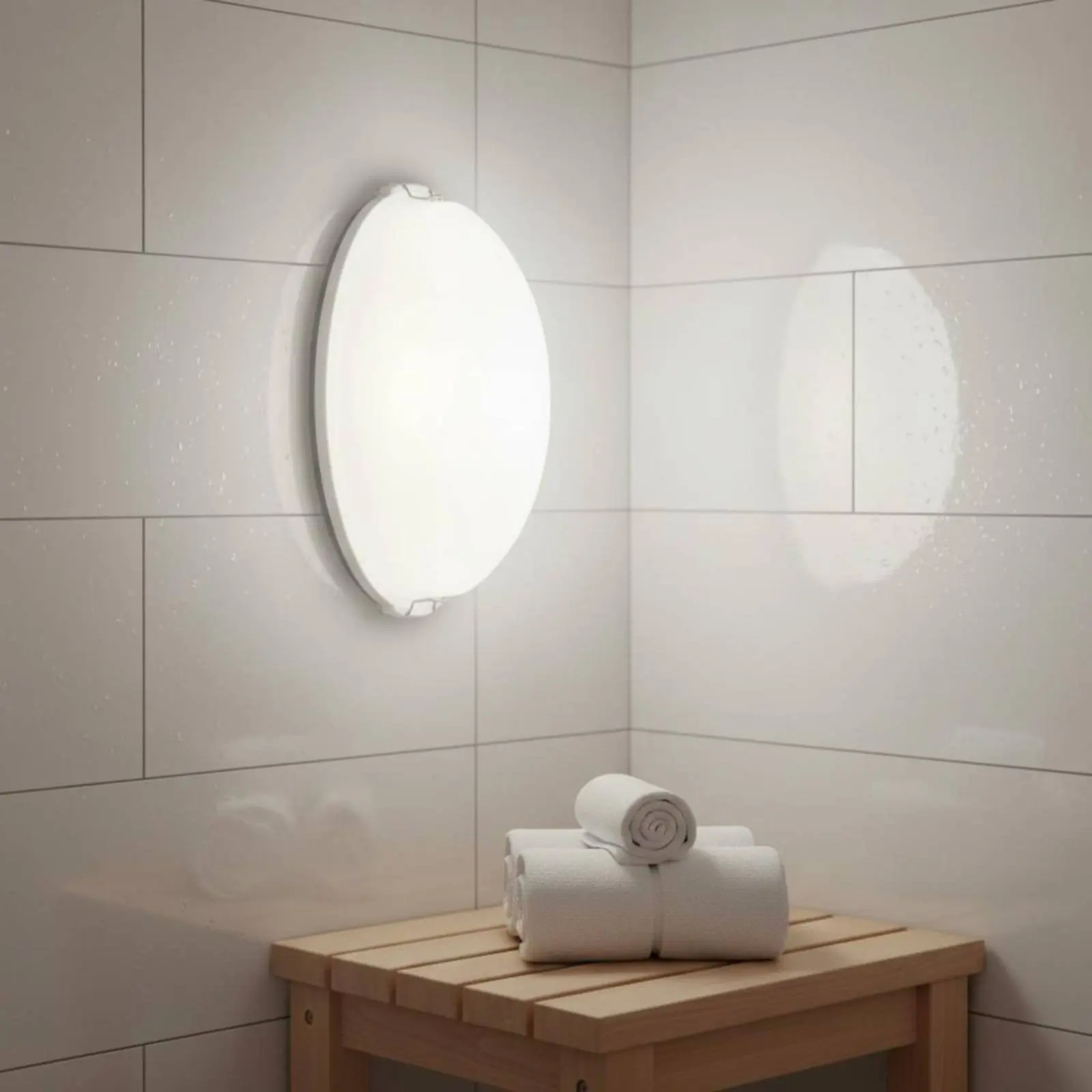 

Waterproof Wall Light Moisture Proof Oval Wall Sconce Sauna Light Cover Easy to Install Outdoor Lighting for Bathroom