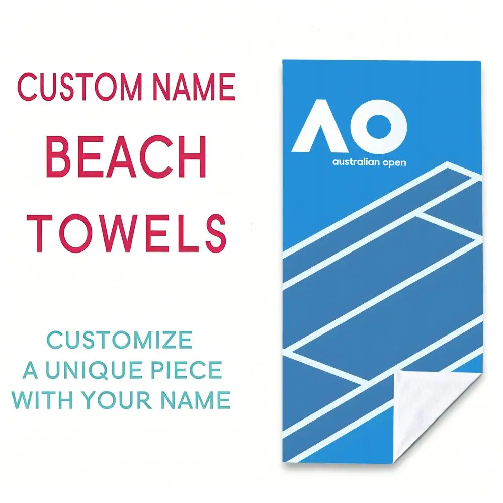 A-Australian Open Towel Microfiber beach towel, quick-dry, sand-free, ultra-fine fiber, super soft.