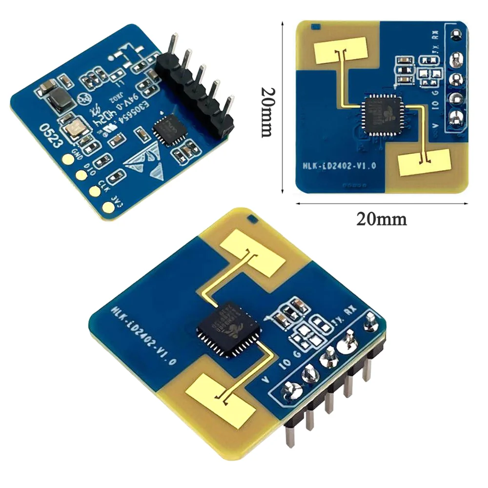 24GHz 250MHz LD2402 Radar Module Low Power Human Motion Sensor Modules FMCW Support GPIO UART Interface 5PIN 3.3V Smart Home