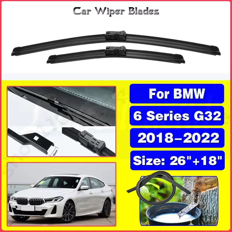 

For BMW 6 Series G32 2018-2022 Gran Turismo GT 630i xDrive Car Wiper Blade Front Windshield Windscreen Car Accessories 2019 2020